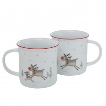 Чаша Mug 310мл с елен Rocky бяла два вида
